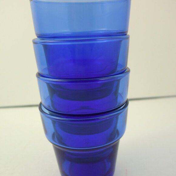 4 Anchor Hocking Cobalt Blue "Planter Pot" Tealight/Votive Holders - Picture 5 of 9